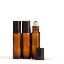 Flacon à bille "roll-on" verre ambré Herboristerie les ames fleurs