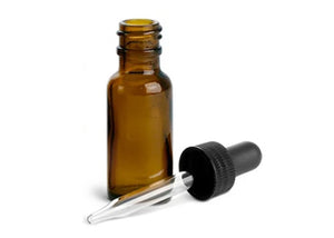 15 ml Bouteille verre ambré - pipette