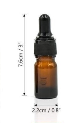 5 ml Bouteille en verre ambré - Pipette