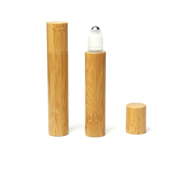 Flacon à bille « roll-on » en bambou