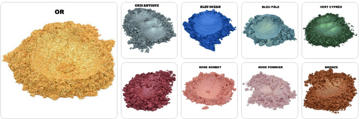 Micas éthiques, couleurs variées