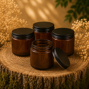 jar In amber glass of 120 ml (4 oz)