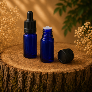 BOUTEILLES EN VERRE BLEU 5 ML