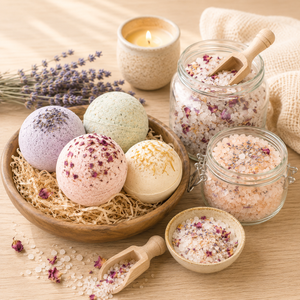 Les bombes de bain et les sels aromatiques