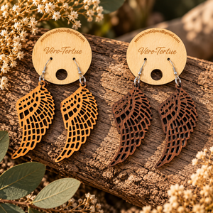 Boucles d'oreilles en bois Ailes