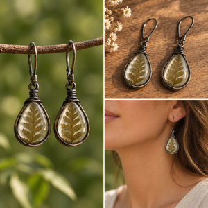 Boucles d'oreilles goutte Feuille