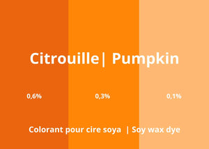 Colorant pour cire de soya citrouille herboristerie les ames fleurs
