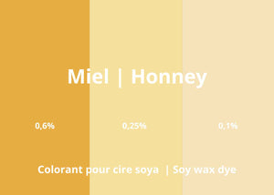 Colorant Miel pour cire de soya herboristeroie les ames fleurs