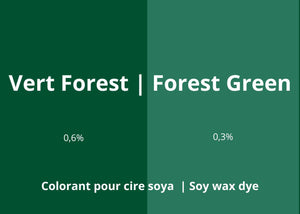 Colorant pour cire de soya vert forêt herboristerie les ames fleurs