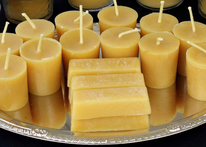 Mèches à bougie pour VOTIVE - Cire d'abeille 12 unités -40%