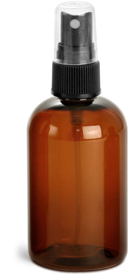 120 ml amber plastic bottle - mist sprayer