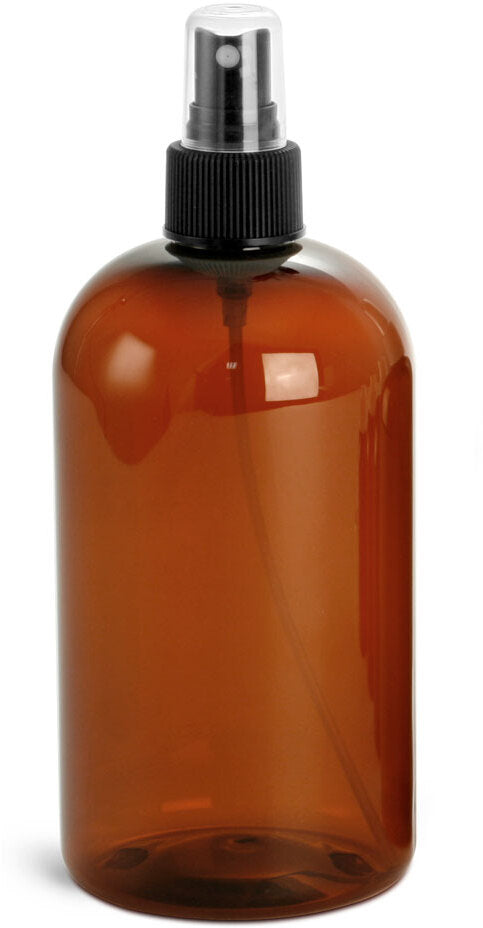 500 ml amber plastic bottle - mist sprayer