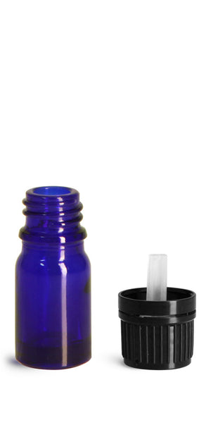 5 ml Cobalt glass bottle - Tamper Evident Cap -50%