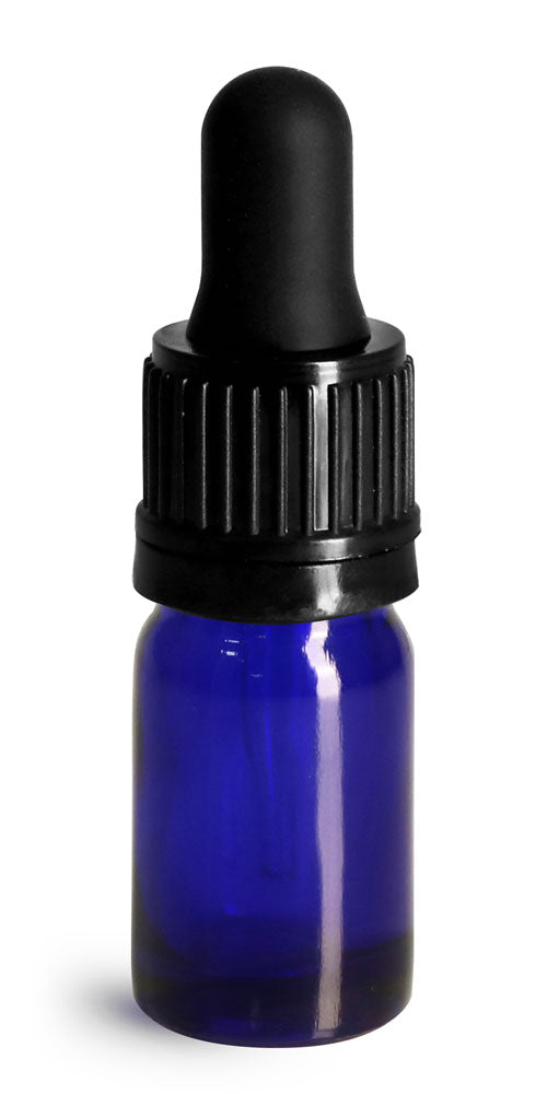 5 ml Cobalt glass bottle - Glass dropper -40%