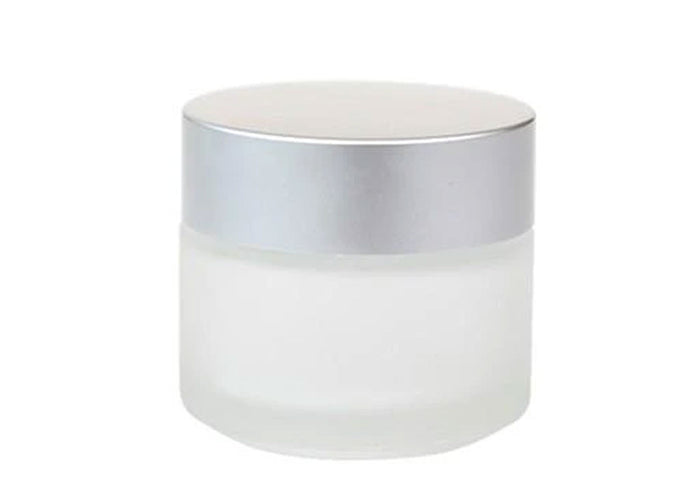 100 ml jar frosted glass - Silver lid -50%