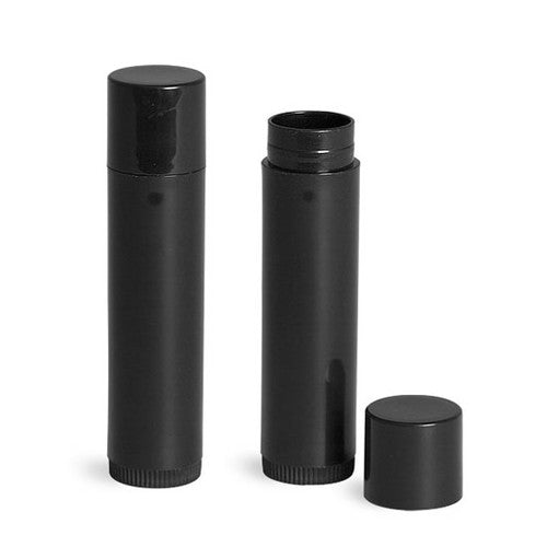 Black plastic tube lip balm