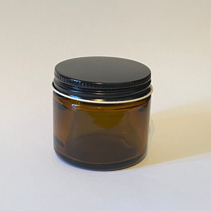 jar 55 ml amber glass (2 oz)